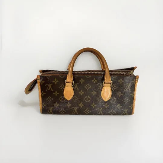 Discover LOUIS VUITTON Purse Popincourt Monogram Hand Bag Brown LV Logo Classic Zipper
