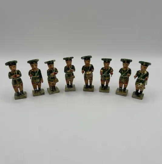 Discover Vintage Hand Painted Wooden Band Musicians Miniatures Carved Wood Men Music