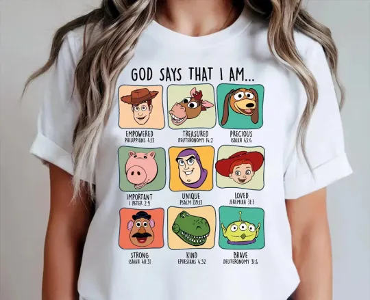 Discover Disney T-Shirt Happy Toy Story Characters  Men Women Unisex #9