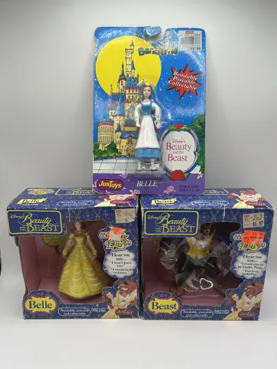 Discover Disney Beauty And The Beast Toys Vintage NOS Talk Ems Belle Vintage Lot Of 3 Tot