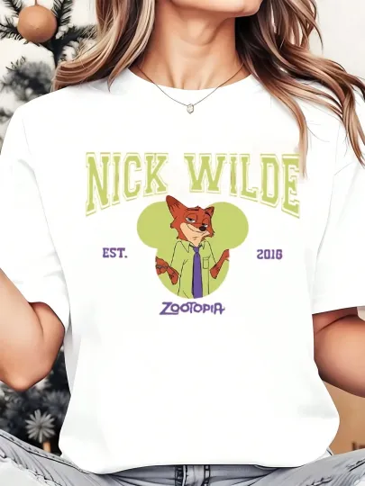 Discover Disney T-Shirt Nick Wild Fox Men Women Unisex #5