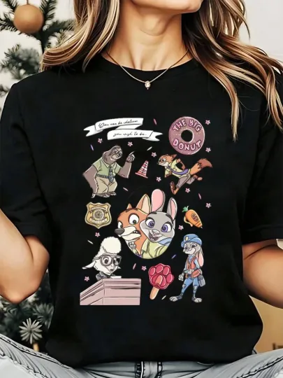 Discover Disney T-Shirt Happy Donut Carrot Men Women Unisex #7