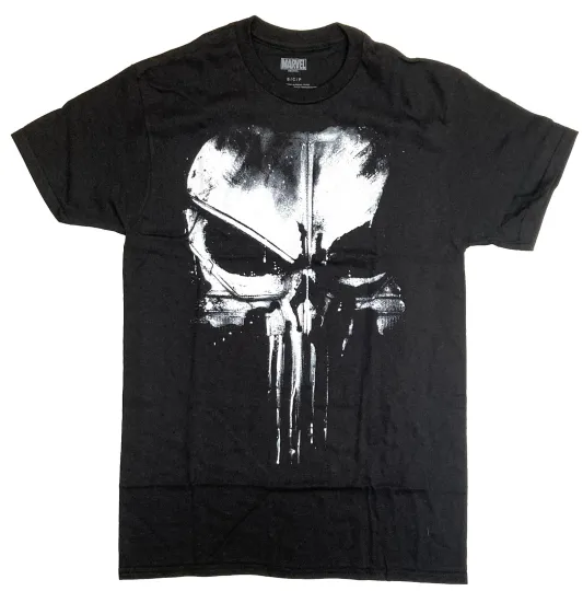 Discover Marvel Punisher Dirty Skull Men's Black T-Shirt New