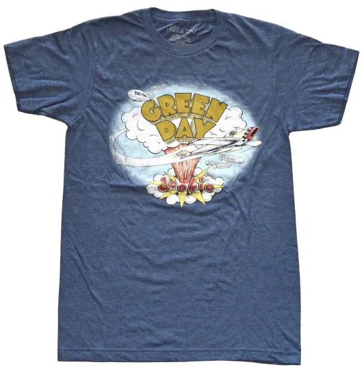 Green Day Dookie Navy Heather Men's Graphic T-Shirt