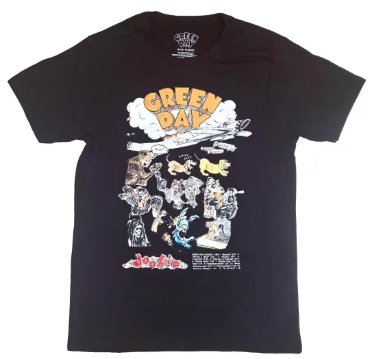 Discover Green Day Dookie Men's Black Graphic T-Shirt New