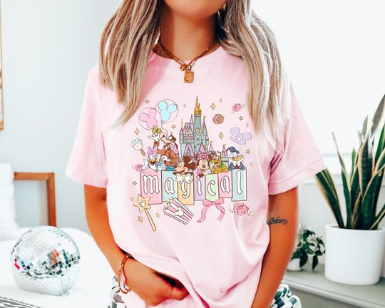 Discover Disney Mickey and Friends T-Shirt, Pastel Park Snacks Tee, Disneyland Magic Shirt, Castle 2026 T-Shirt