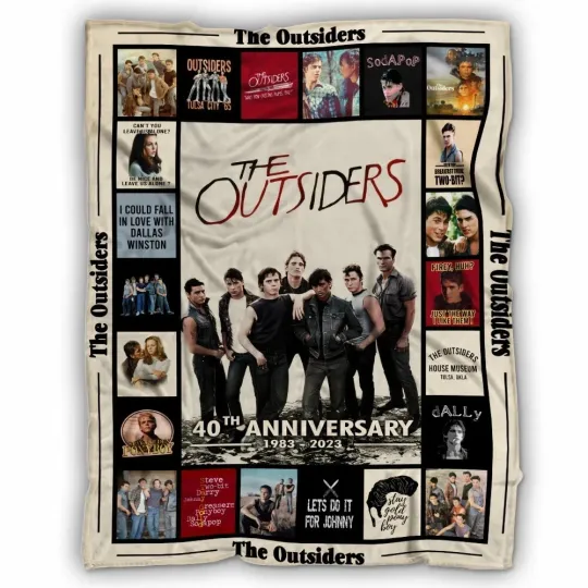 Discover The Outsiders Blanket, The Outsiders - 40th Anniversary Fleece, Sherpa Blanket