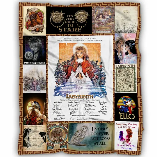 Discover Labyrinth Blanket, Labyrinth Quotes Fleece, Sherpa Blanket Super Soft Comfy Warm
