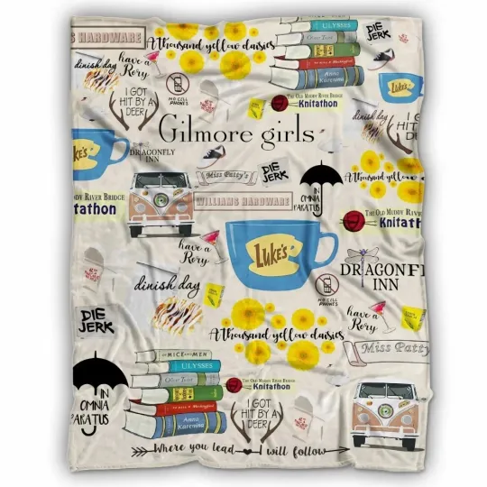 Discover Gilmore Girls Blanket, Williams Hardware Fleece, Sherpa Blanket Girls Gifts