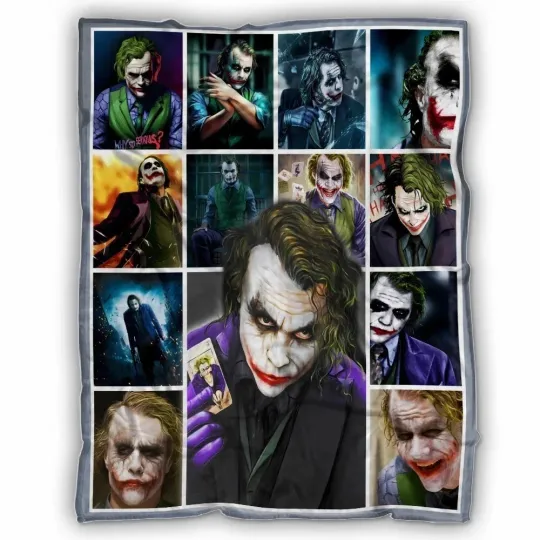 Joker Blanket, The Dark Knight Fleece, Sherpa Blanket Soft and Cozy Luxury