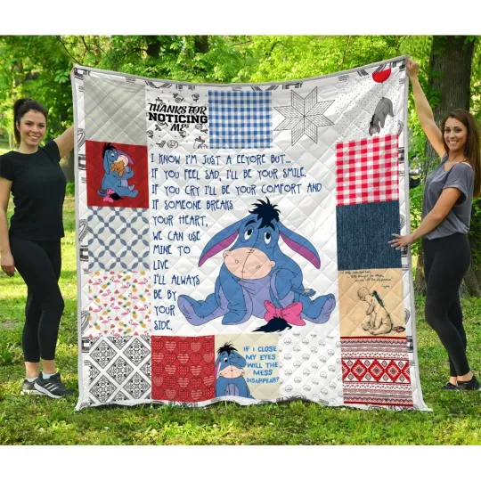Discover Cute Eeyore Quilt, winnie the pooh Quilt Blanket Super Soft Comfy Warm Plush