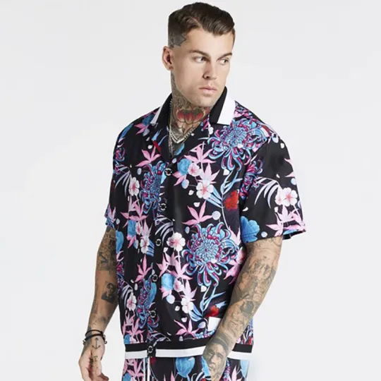 Discover 2022 Hawaiian Flower Shirt Unisex Chic Retro Leisure Loose Beach Tourism Shirt