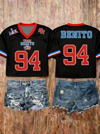 Bad Bunny Super Bowl Merch 2026, Benito Bowl Jersey Team 94, Half Time Show Crop Top Football, Puerto Rico Football Sunday, Gifts for him