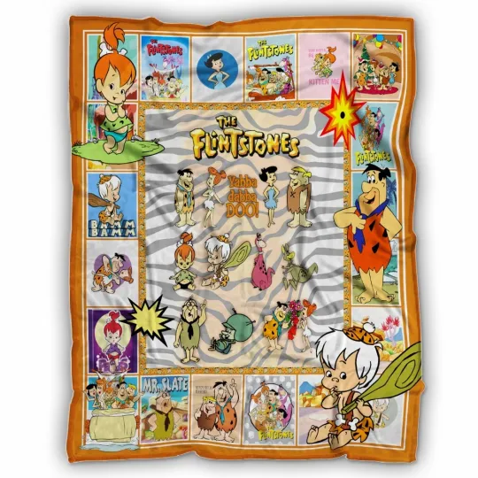 Discover Fred Flintstone Blanket, Cartoon Movies Fleece, Sherpa Blanket Movies Lover Gift