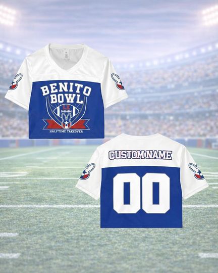 Benito 94 Crop Top Mesh Football Jersey, Half Time Show 2026 Crop Jersey Shirt, Bad Bunny Inspired Concert Outfit, Unisex Crop Top