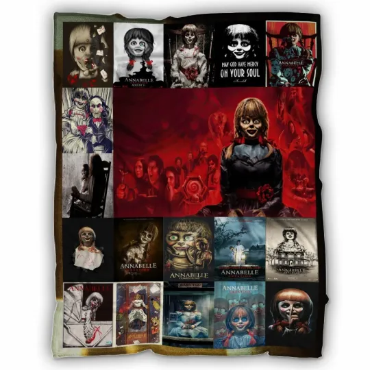 Annabelle Blanket, Horror Movie Fleece, Sherpa Blanket Halloween Characters