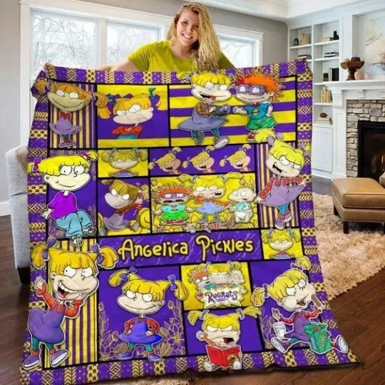 Discover Angelica Pickles Quilts, Cartoon Character Quilt Blanket Soft and Cozy