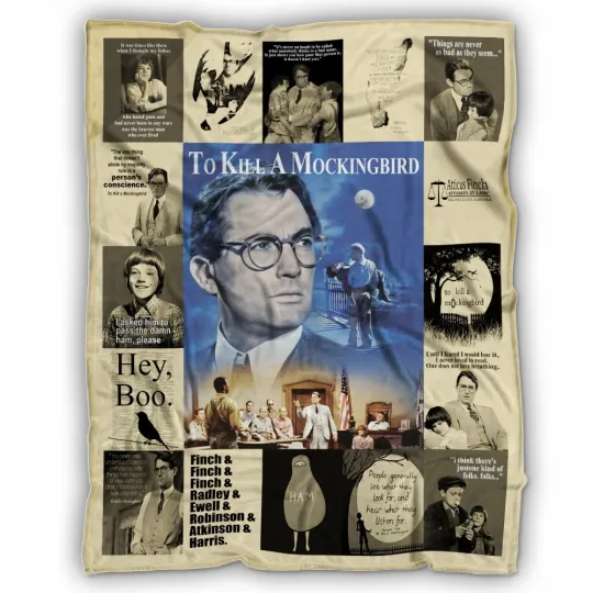 Discover To Kill A Mockingbird Blanket, Atticus Finch Fleece, Sherpa Blanket