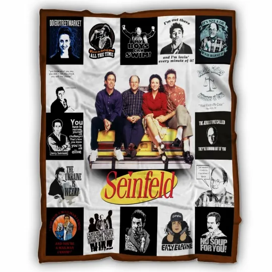 Seinfeld Blanket, Seinfeld TV Series Fleece, Sherpa Blanket Movies Lover Gifts
