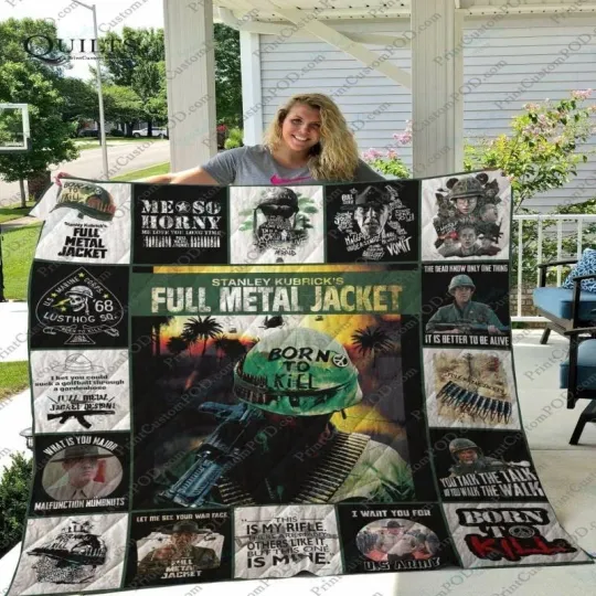 Discover Full Metal Jacket Blanket, Full Metal Jacket Fleece Sherpa Blanket Soft and Cozy