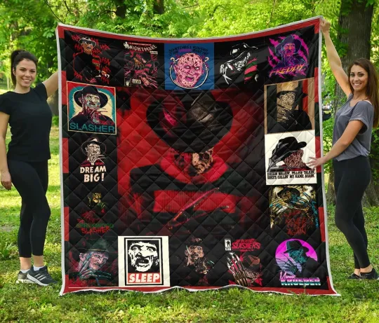 Discover Freddy Krueger Quilt, Horror Movies Characters Quilt Blanket Halloween Gifts