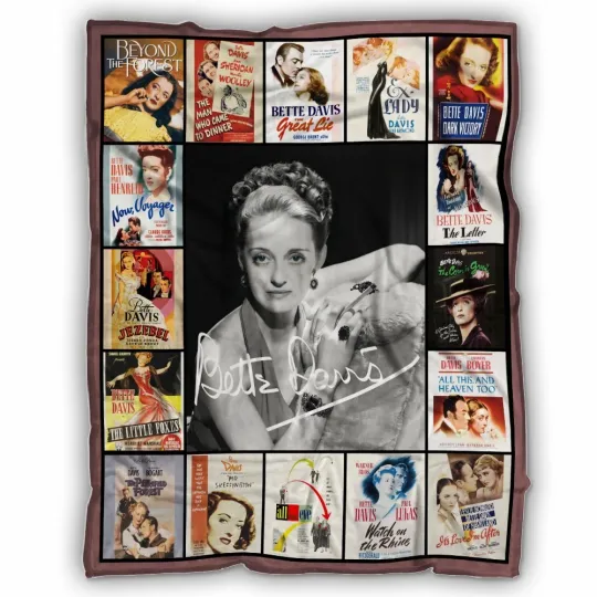Discover Bette Davis Blanket, Bette Davis Album Fleece, Sherpa Blanket Movies Lover Gifts