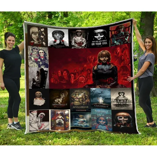 Annabelle Quilt, Characters Horror Movie Quilt Blanket Halloween Gifts