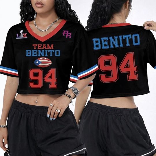 Discover Benito Bowl Football Jersey Team Benito Football Jersey Croptop Jersey Football Gift For Her Him