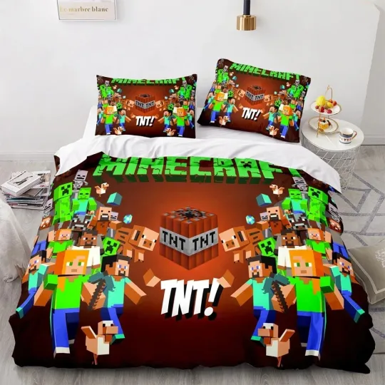 Discover TNT Game Decor Quilt Duvet Cover Set, Single Double Queen Bed