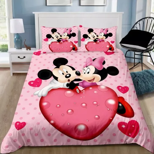 Minnie Mouse Pink Bedding Set Quilt Cover AU Single Double Queen King