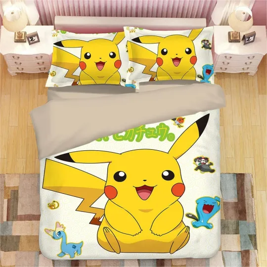 Discover Poket mons Catch Cartoon Animal Donna Quilt Cover Pillowcases Au Size Queen
