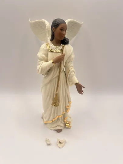 Discover LENOX Oh Holy Night Nativity Angels In Adoration Angel Wings Ebony Figure As Is