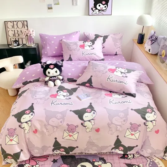 Kuromi Dreamland Purple Bedding Quilt Cover Set Queen