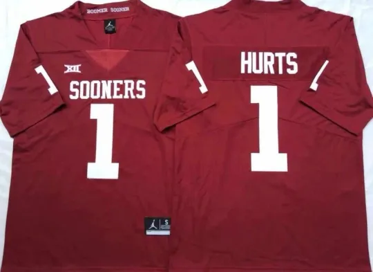 Discover Jalen Hurts Oklahoma Sooners Football Jerseys - NWT - Size Options