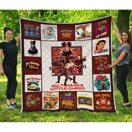 Discover Big Trouble In Little China Quilt, David Lo Pan Quilt Blanket funny movie