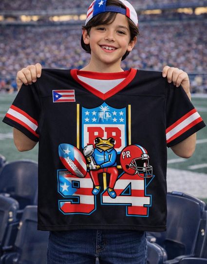 Discover Benito Team Football Peurto Rico Flag Jersey, Benito 94 Football Jersey, Custom Name Benito Bowl Shirt