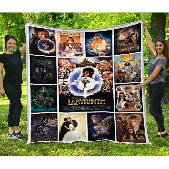 Labyrinth Quilt, Labyrinth 80s Movie Quilt Blanket Magic Dance