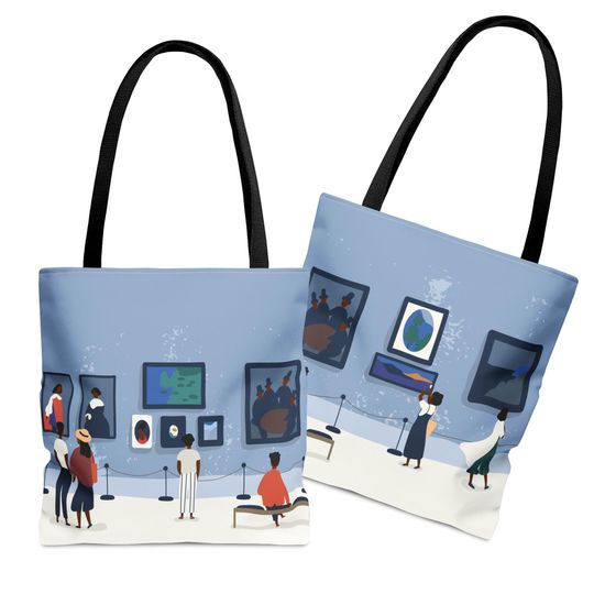 Black Art Museum Tote Bag: Afrocentric Culture Scene