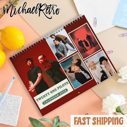 Alternative Music Duo Calendar 2026, Moody Indie Band Aesthetic Fan Gift