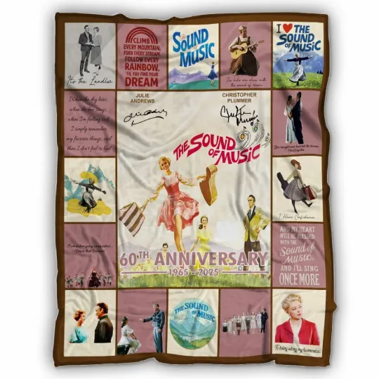 Discover The Sound of Music Blanket, 60th anniversary Fleece, Sherpa Blanket musicals