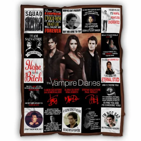 Discover The Vampire Diaries Blankets, The Vampire Diaries TV Series Fleece, Sherpa