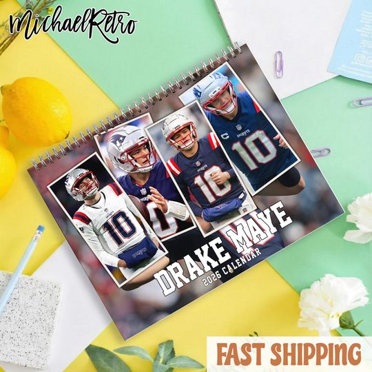 Discover Football Quarterback Calendar 2026, Pro Football Fan Wall or Desk Calendar, Sports Gift