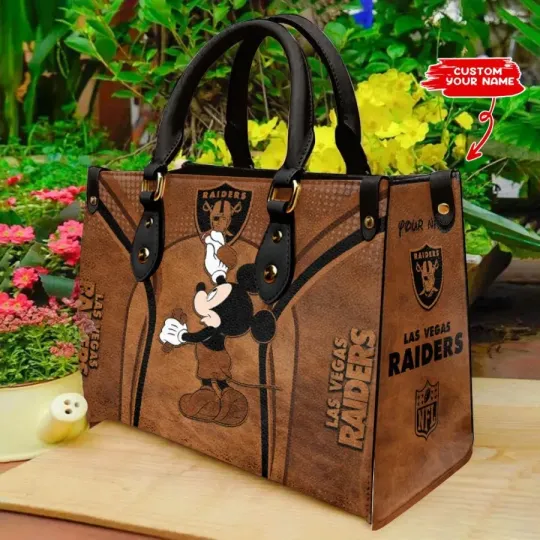 Discover Personalized Las Vegas Football Team Raiderss Leather Handbag