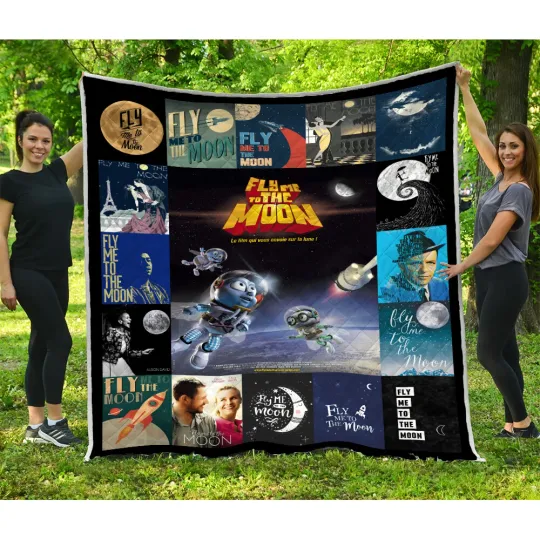 Discover Fly Me To The Moon Blankets, In Other Words Quilt Blanket Frank Sinatra