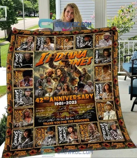 Discover Indiana Jones Blanket, Indiana Jones 42nd Anniversary Fleece Sherpa