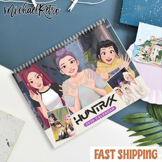 K-pop Demon Hunters 2026 Calendar, Huntrix Calendar, Home and Office Decor, Planner