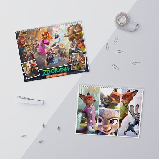 Discover Zootopia 2026 Calendar, Zootopia Monthly Calendar, 2026 Zootopia Calendar, Disney Calender