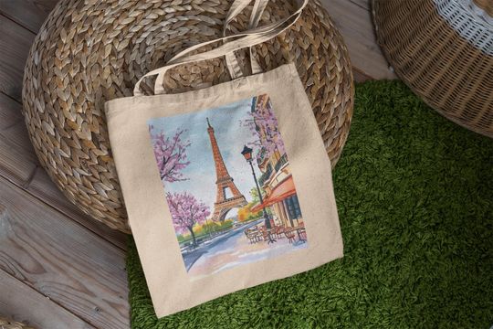 Discover Eiffel Tower Paris France Tote Bag - Cute Tote Bag, Aesthetic Tote Bag, Tote Bag Gift, Tote Bag Aesthetic, Best Tote Bag, Paris Tote Bag