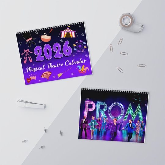 Discover 2026 Broadway Calendar 2026 Musical Theatre Calendar Stagey Gift Theater Lover Gift Musical Gift Broadway Gifts Musicals Calendar Wicked