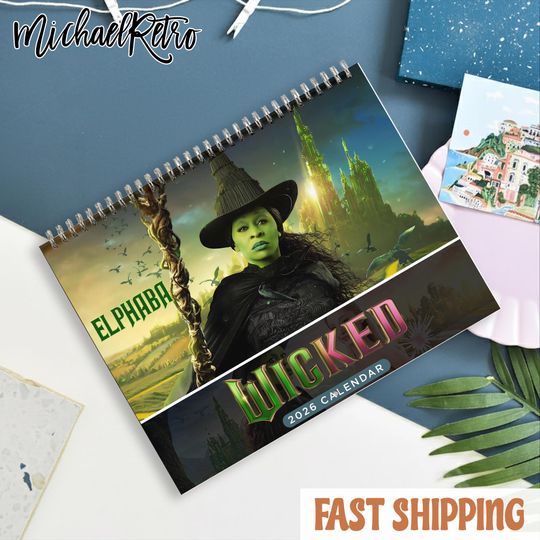 Discover Wicked 2026 Calendar, For Good Wicked Calendar, Magical Decor, Gift for Musical Lovers, Wicked Merch, Defying Gravity Calendar
